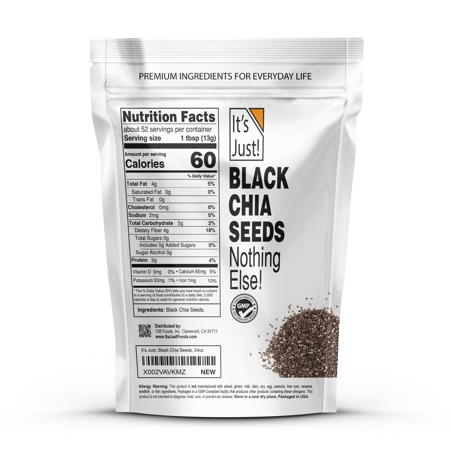 It's Just! - Black Chia Seeds