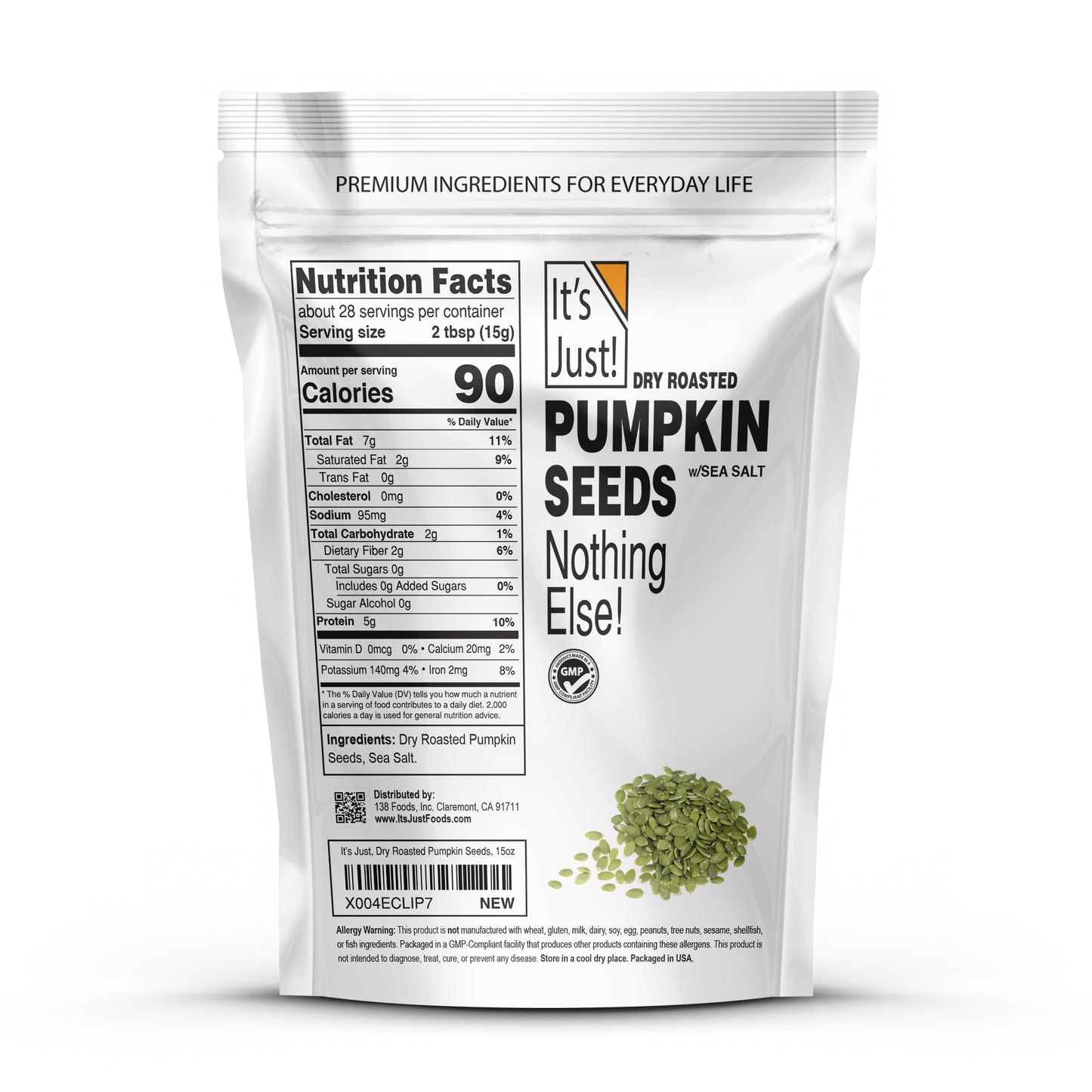 It's Just! - Dry Roasted Pumpkin Seeds