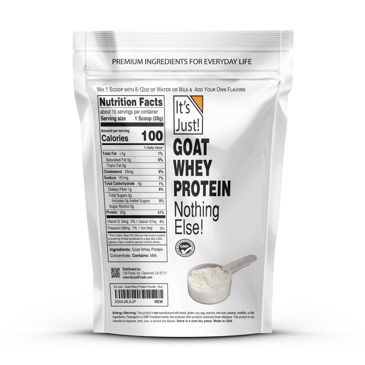 It's Just! - Goat Whey Protein Powder