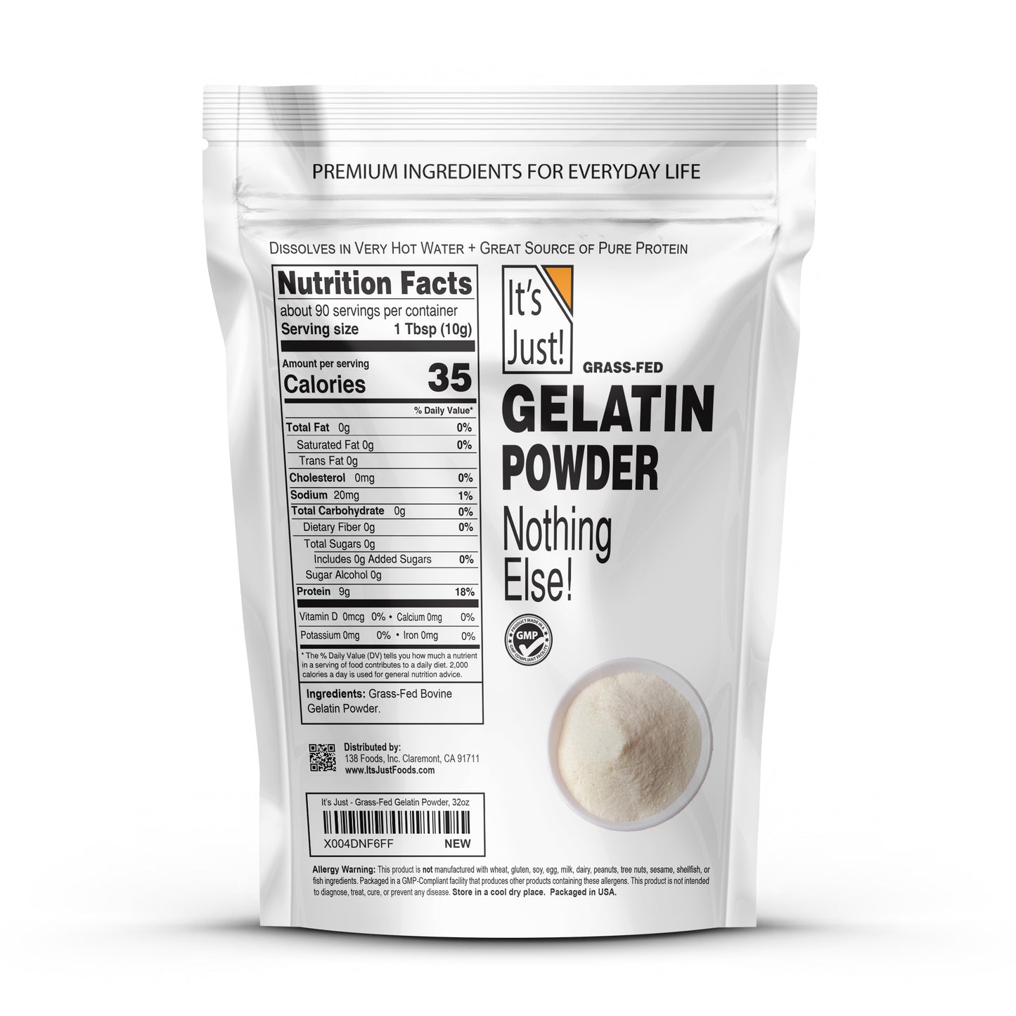 It's Just! - Grass-Fed Gelatin Powder