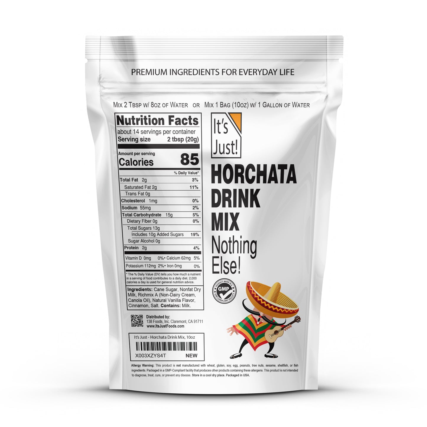 It's Just! - Horchata Mexican Drink Mix