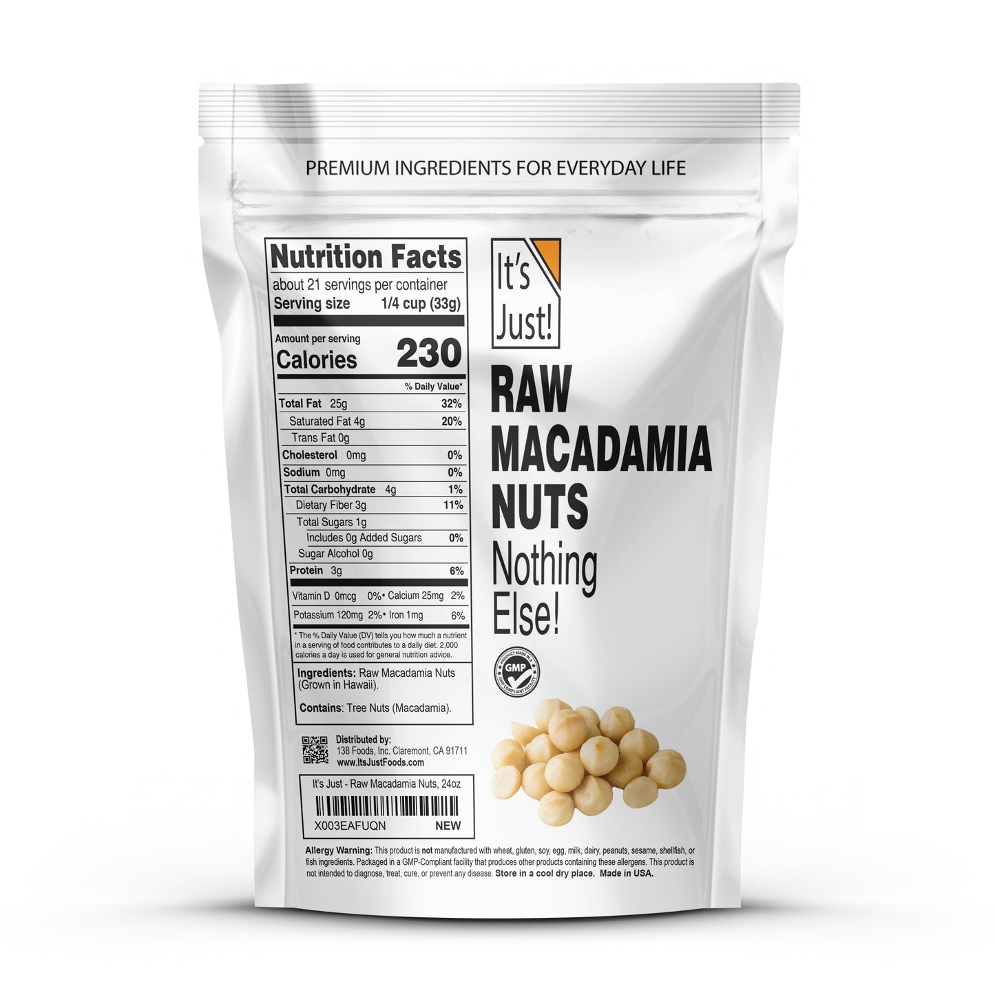 It's Just! - Raw Macadamia Nuts