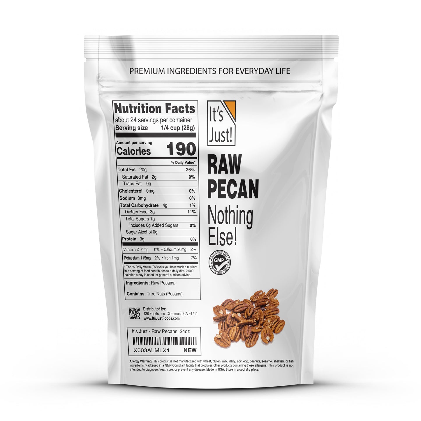 It's Just! - Raw Pecans