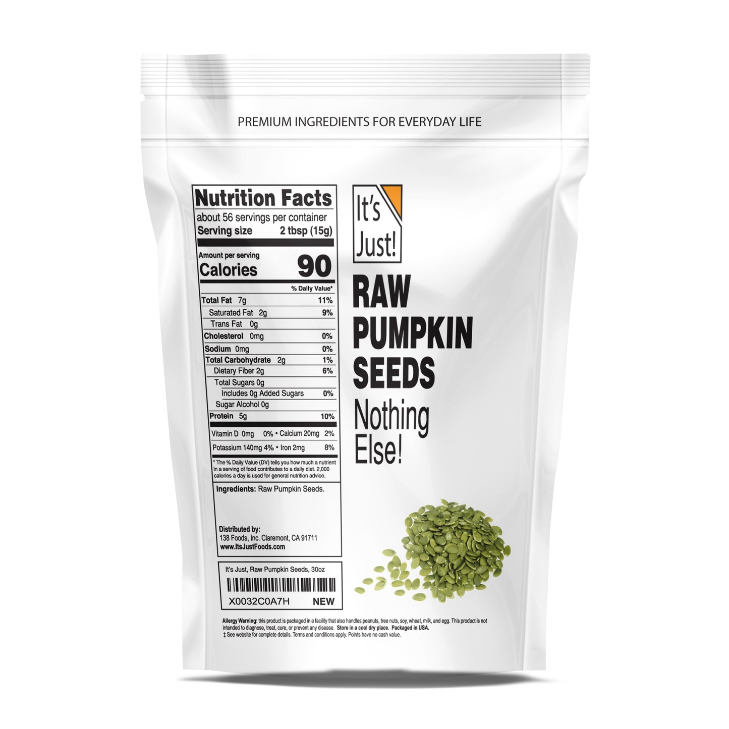 It's Just! - Raw Pumpkin Seeds