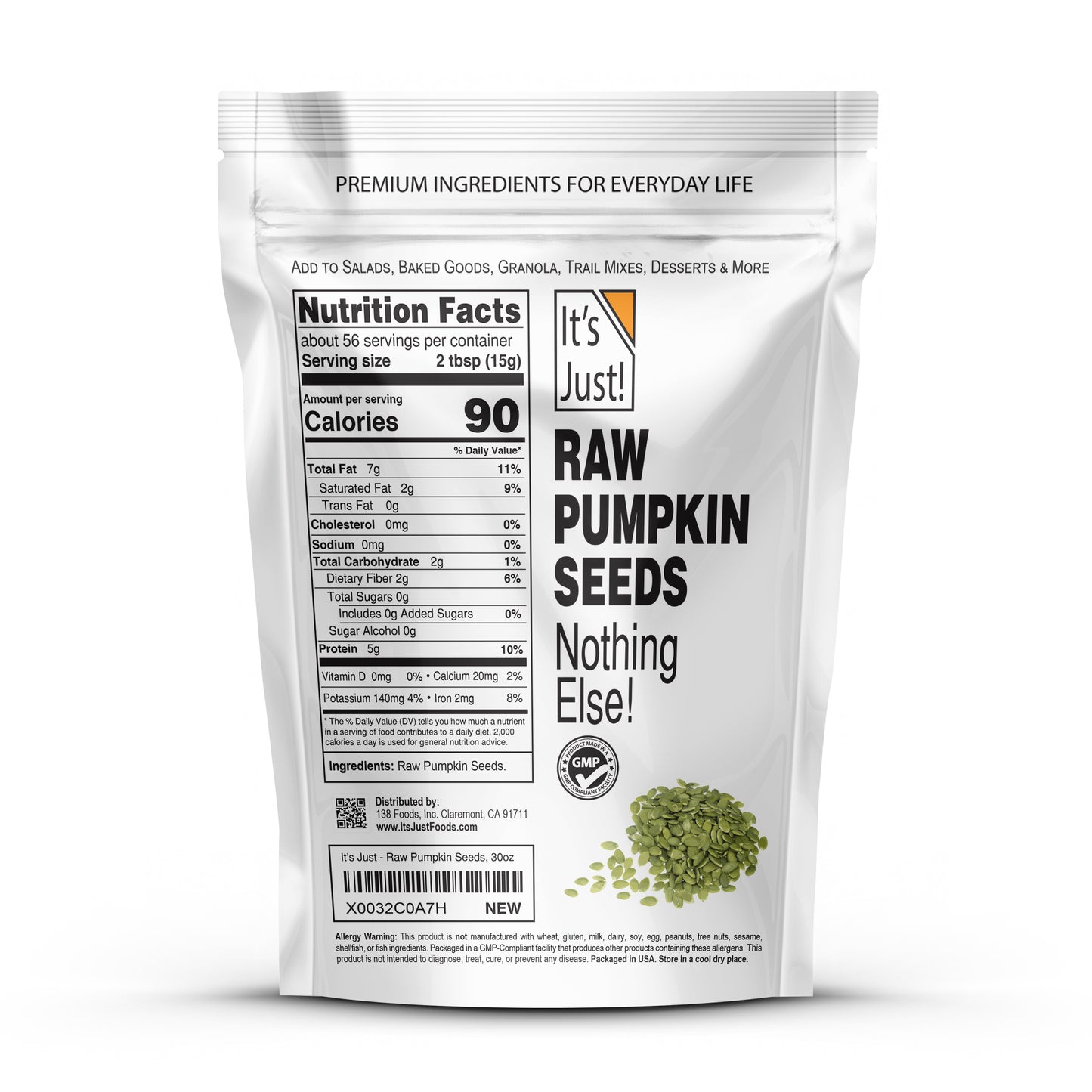 It's Just! - Raw Pumpkin Seeds