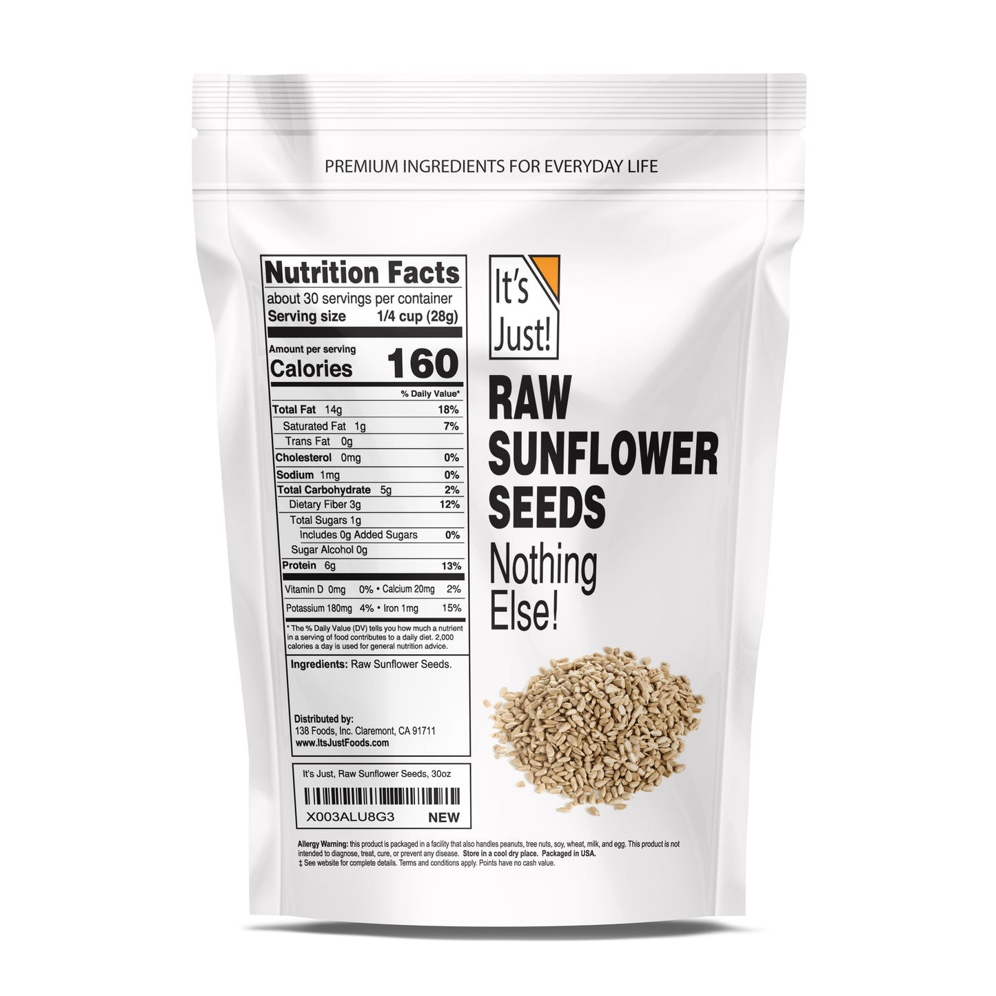 It's Just! - Raw Sunflower Seeds