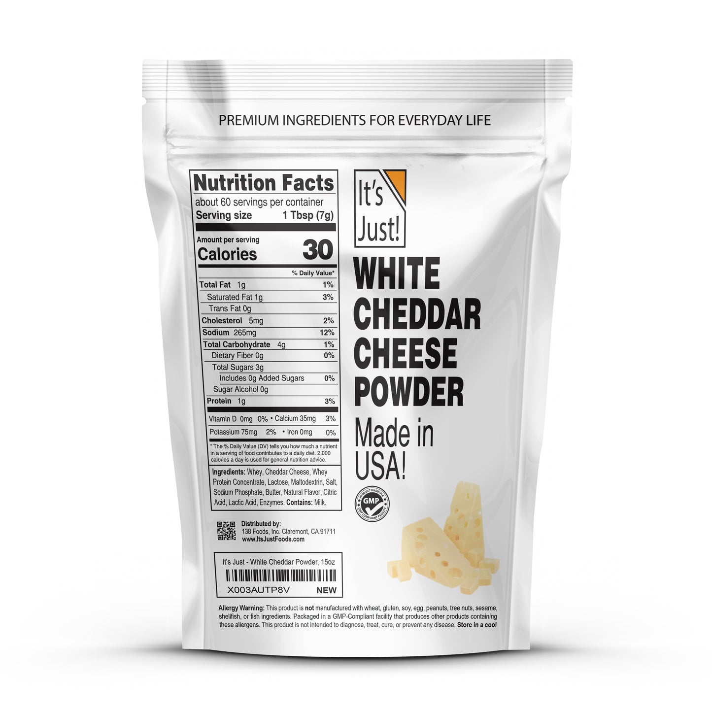 It's Just! - White Cheddar Cheese Powder