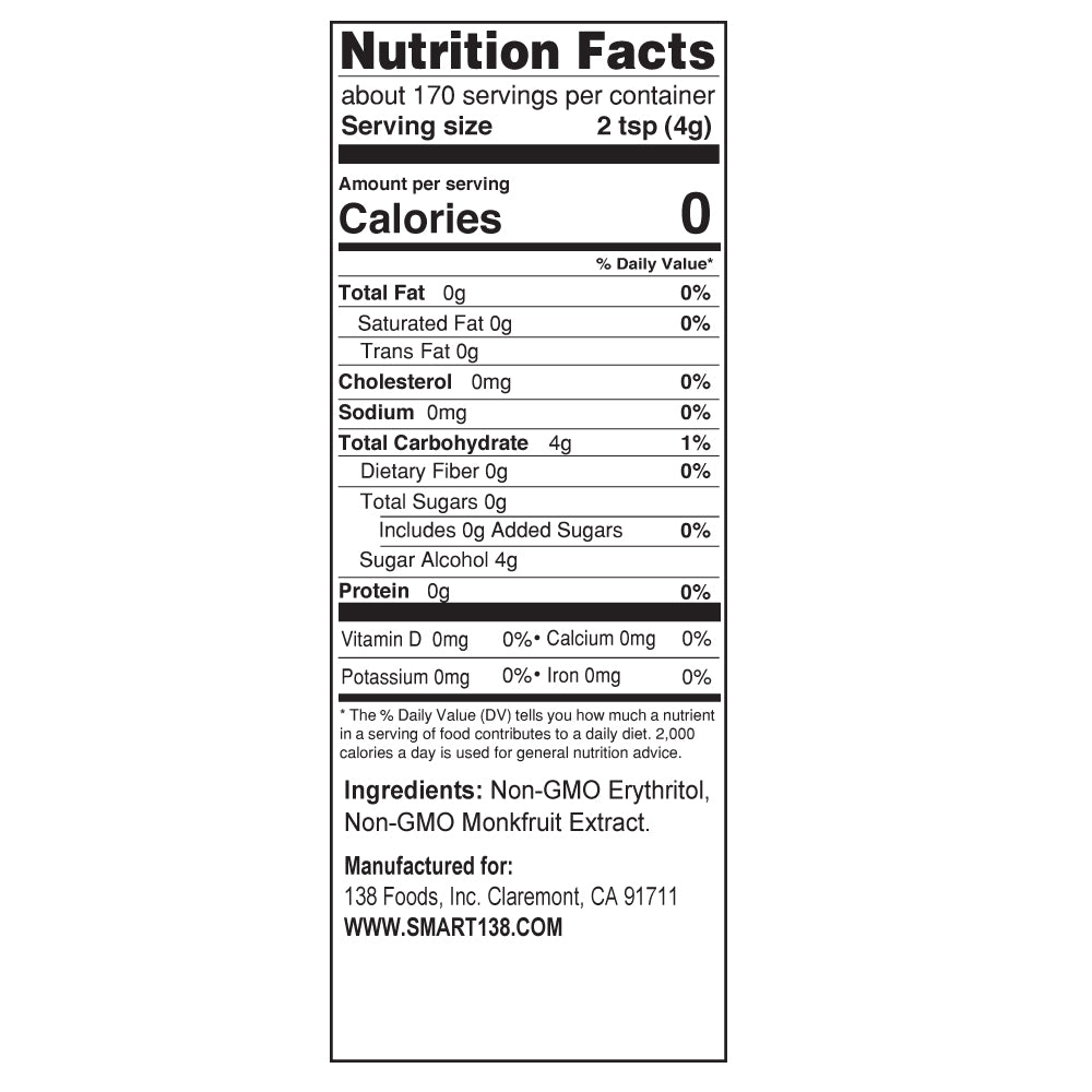 Monk Zero - Powdered Monkfruit Sweetener