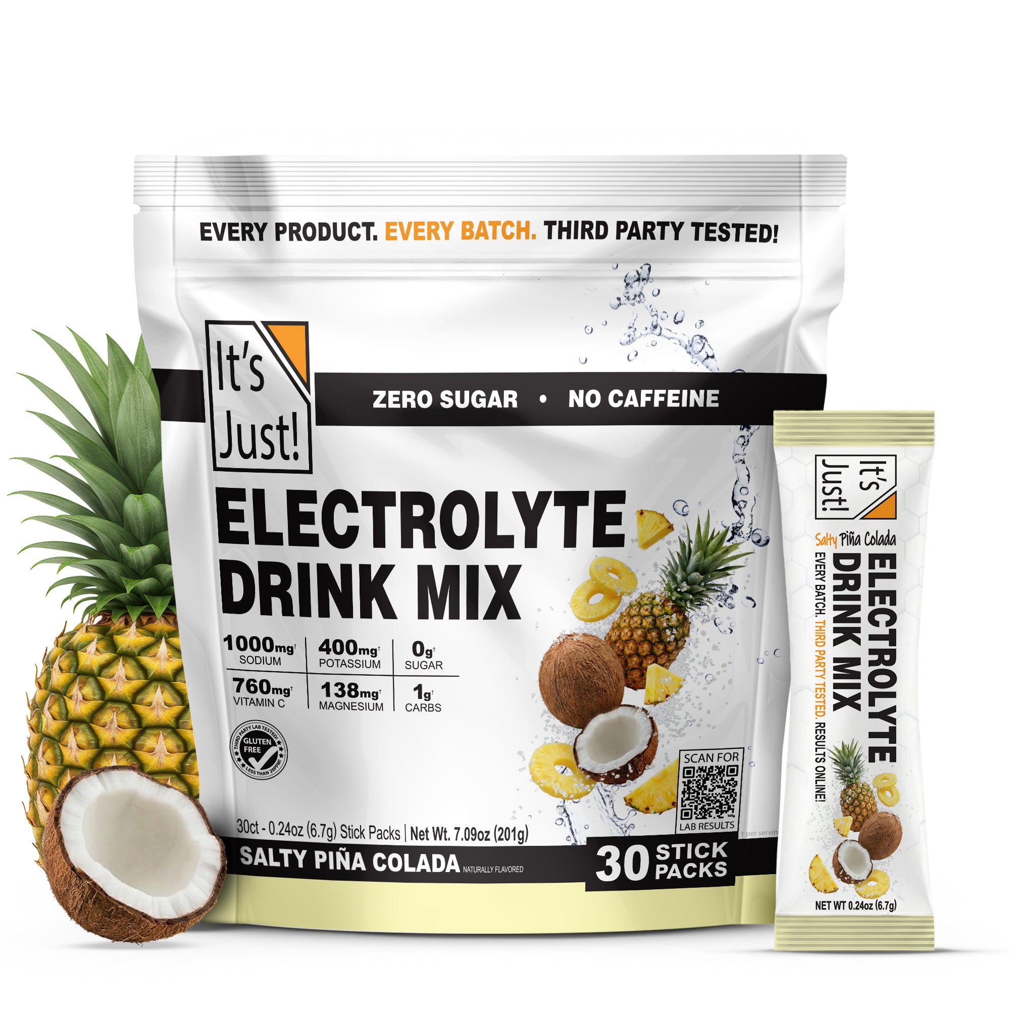 It's Just! - Electrolyte Drink Mix, Salty Pina Colada Flavor