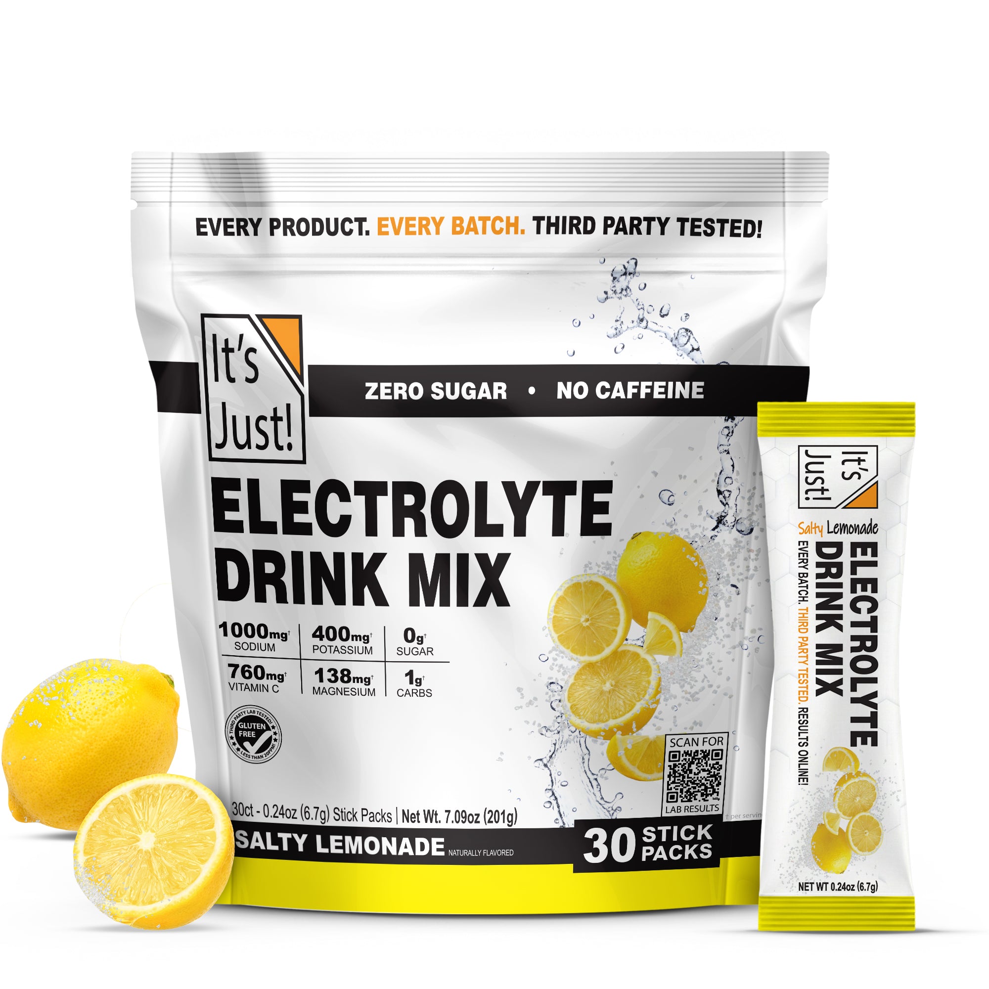 It's Just! - Electrolyte Drink Mix, Salty Lemonade Flavor