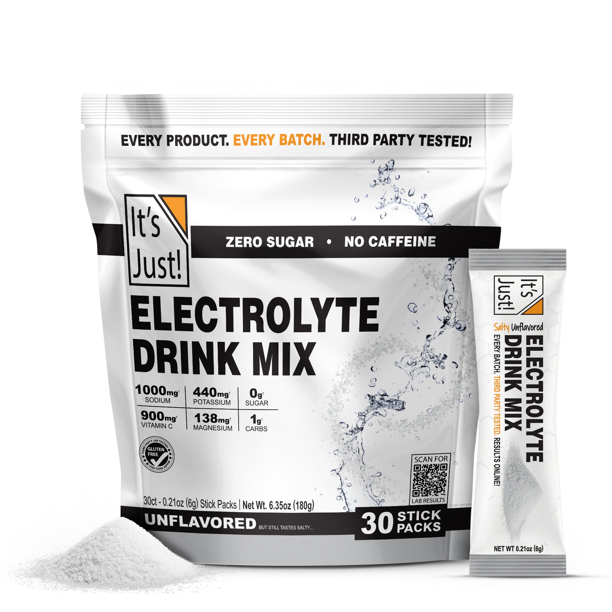 It's Just! - Electrolyte Drink Mix, Salty Unflavored Flavor