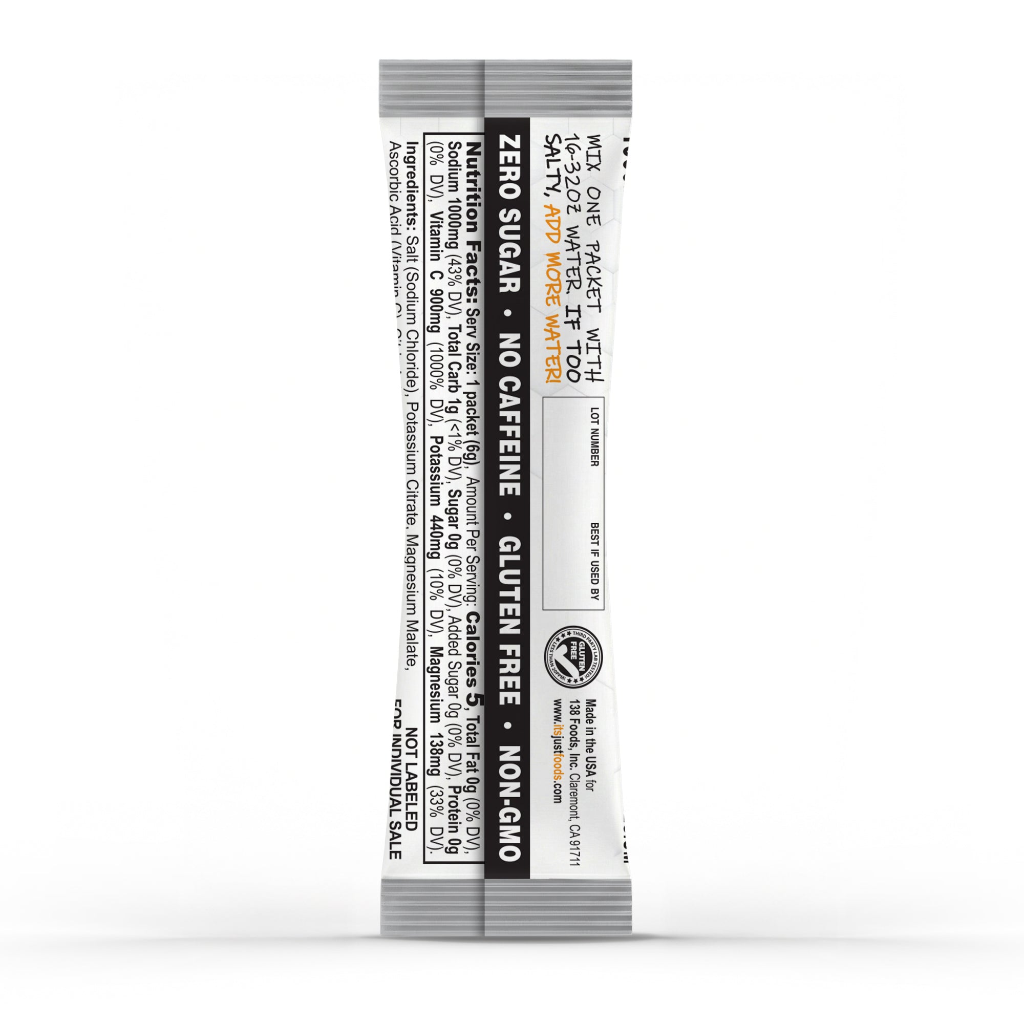 It's Just! - Electrolyte Drink Mix, Salty Unflavored Flavor