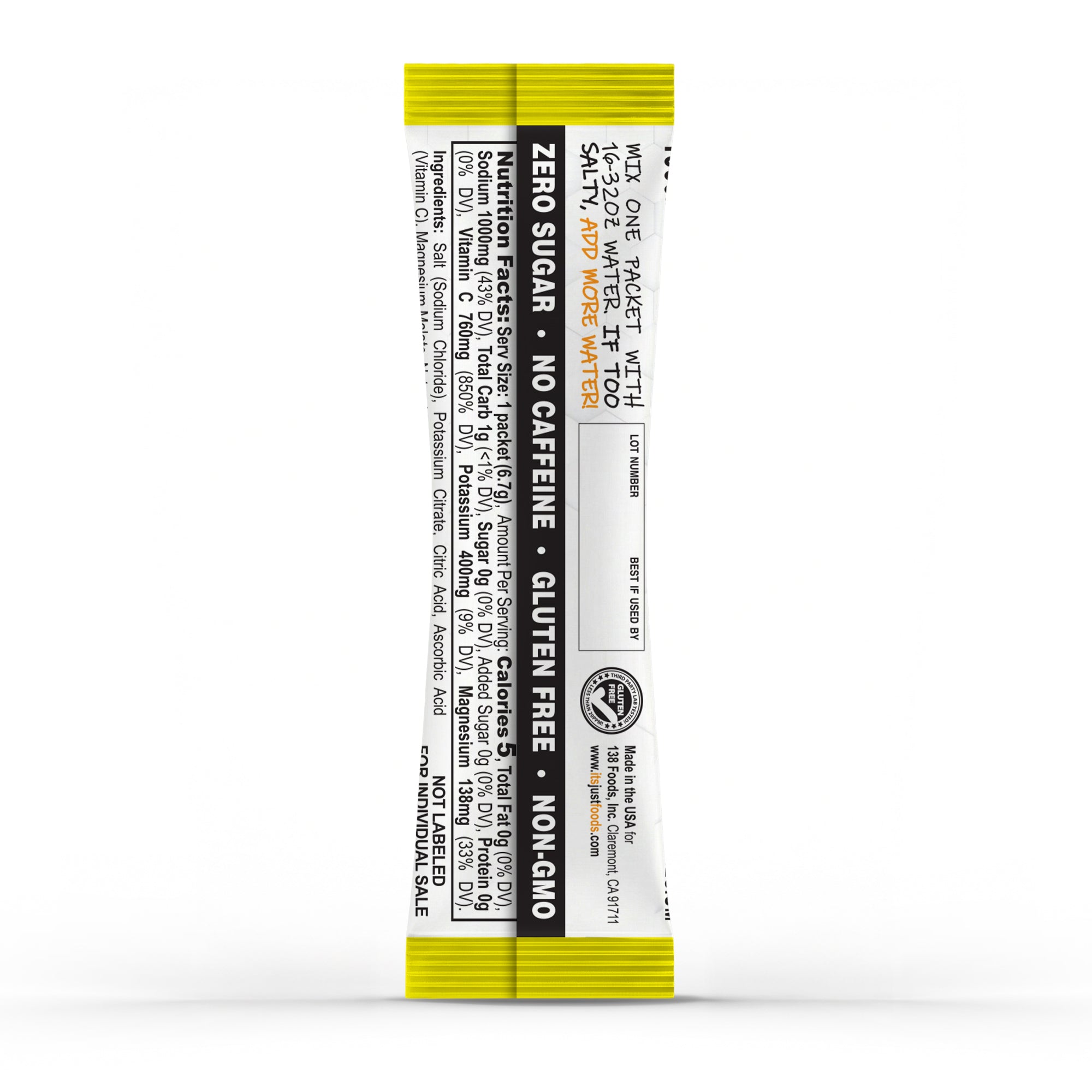 It's Just! - Electrolyte Drink Mix, Salty Lemonade Flavor