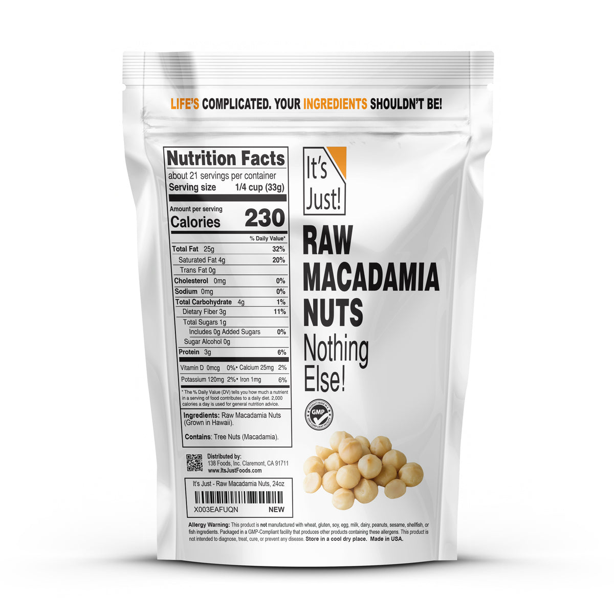 It's Just! - Raw Macadamia Nuts