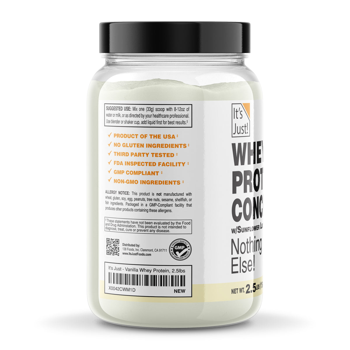 It's Just! - Whey Protein Concentrate, Vanilla
