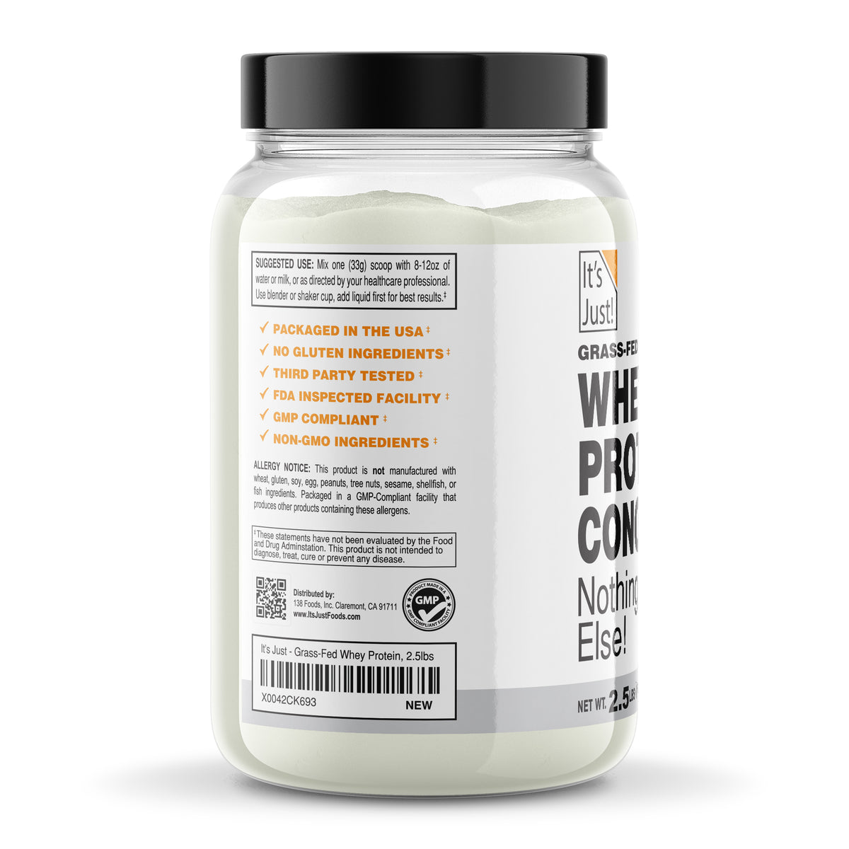 It's Just! - Grass-Fed Whey Protein Concentrate