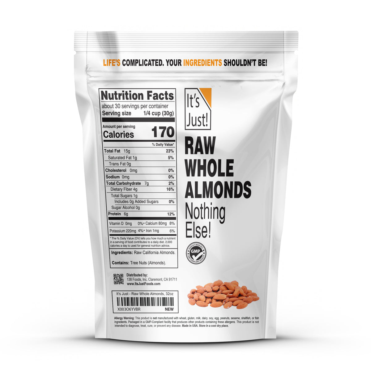 It's Just! - Raw Almonds