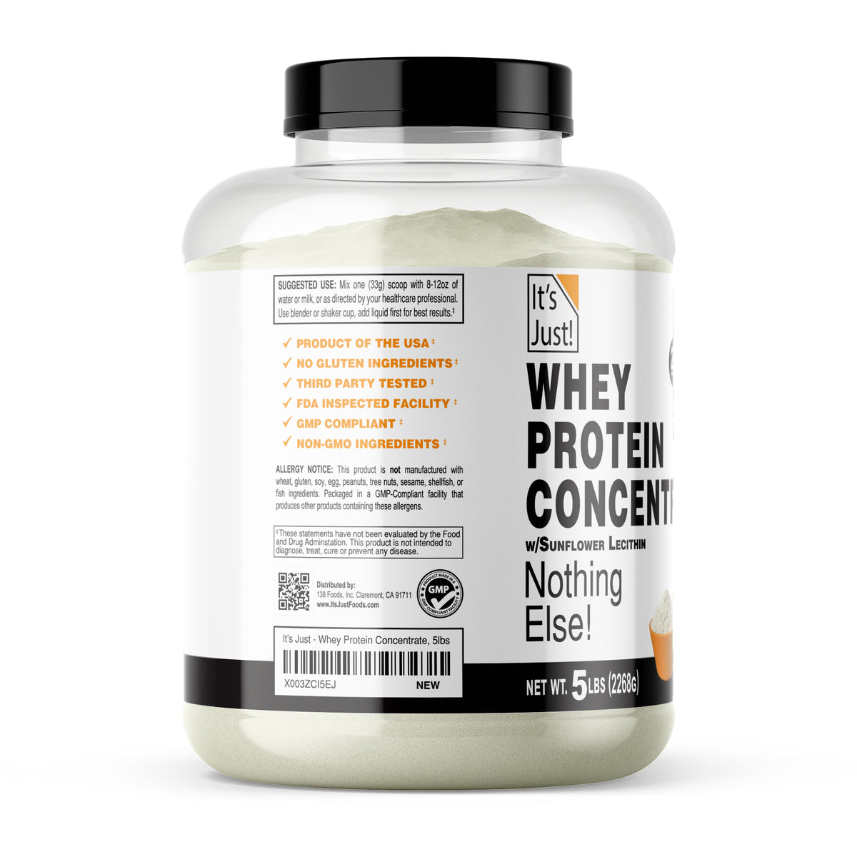 It's Just! - Whey Protein Concentrate, Unflavored