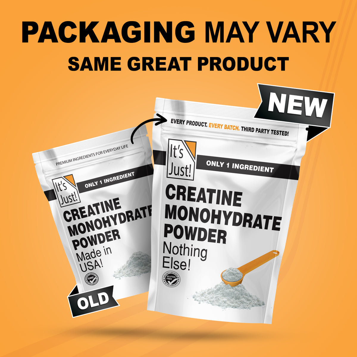 It's Just! - Creatine Monohydrate Powder, Made in USA