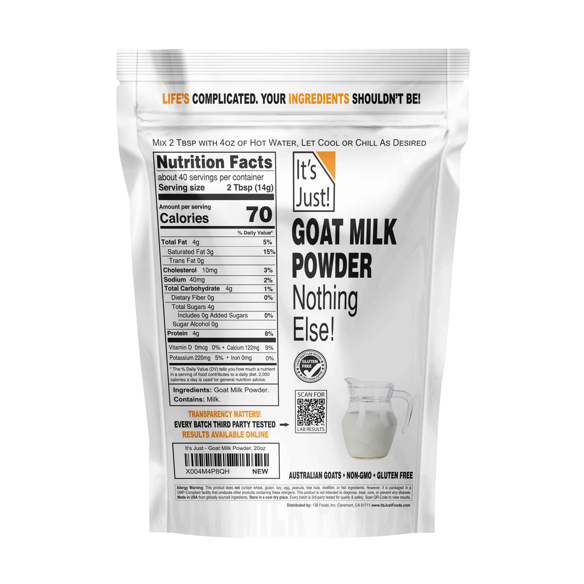 It's Just! - Goat Milk Powder