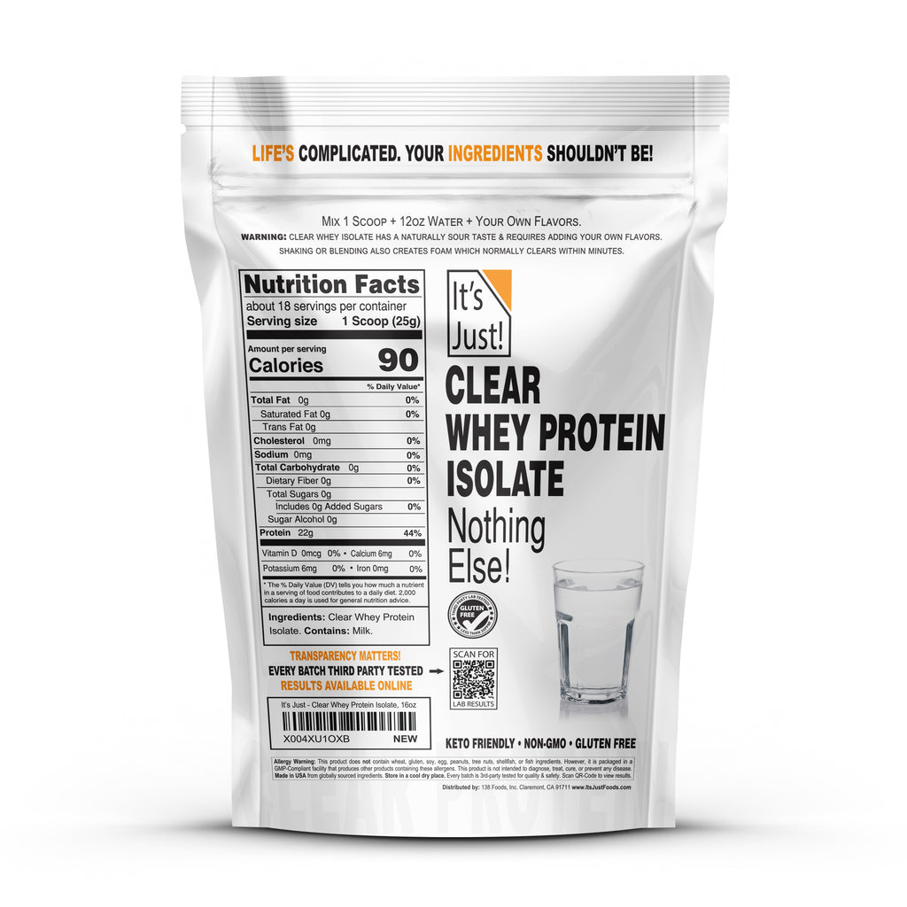 It's Just!	- Clear Whey Protein Isolate