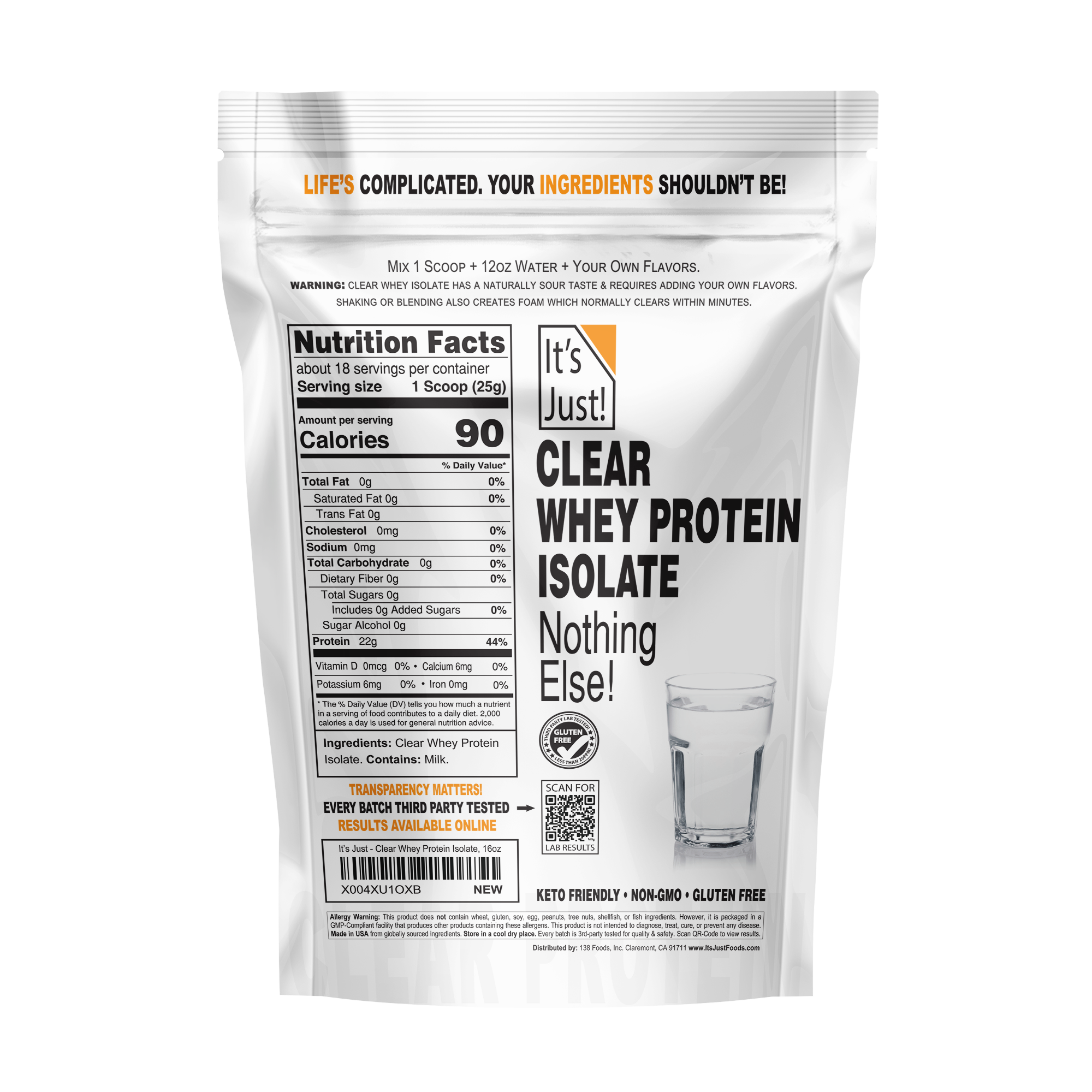 It's Just!	- Clear Whey Protein Isolate
