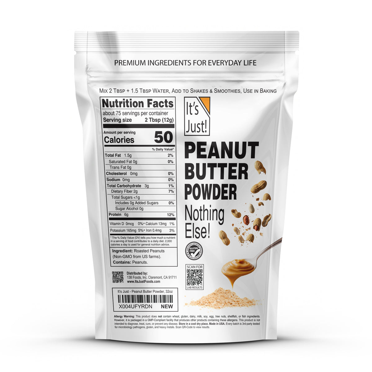 It's Just - Peanut Butter Powder, 32oz