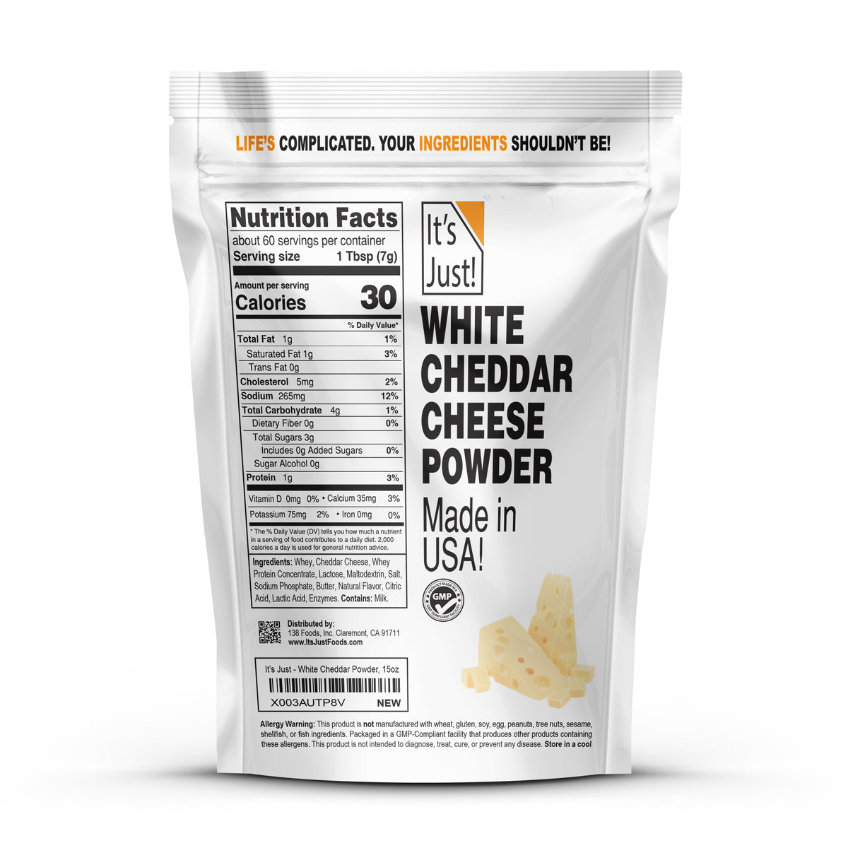 It's Just! - White Cheddar Cheese Powder