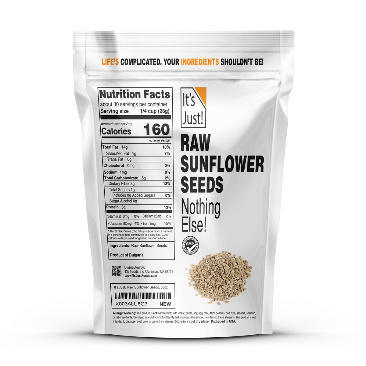 It's Just! - Raw Sunflower Seeds