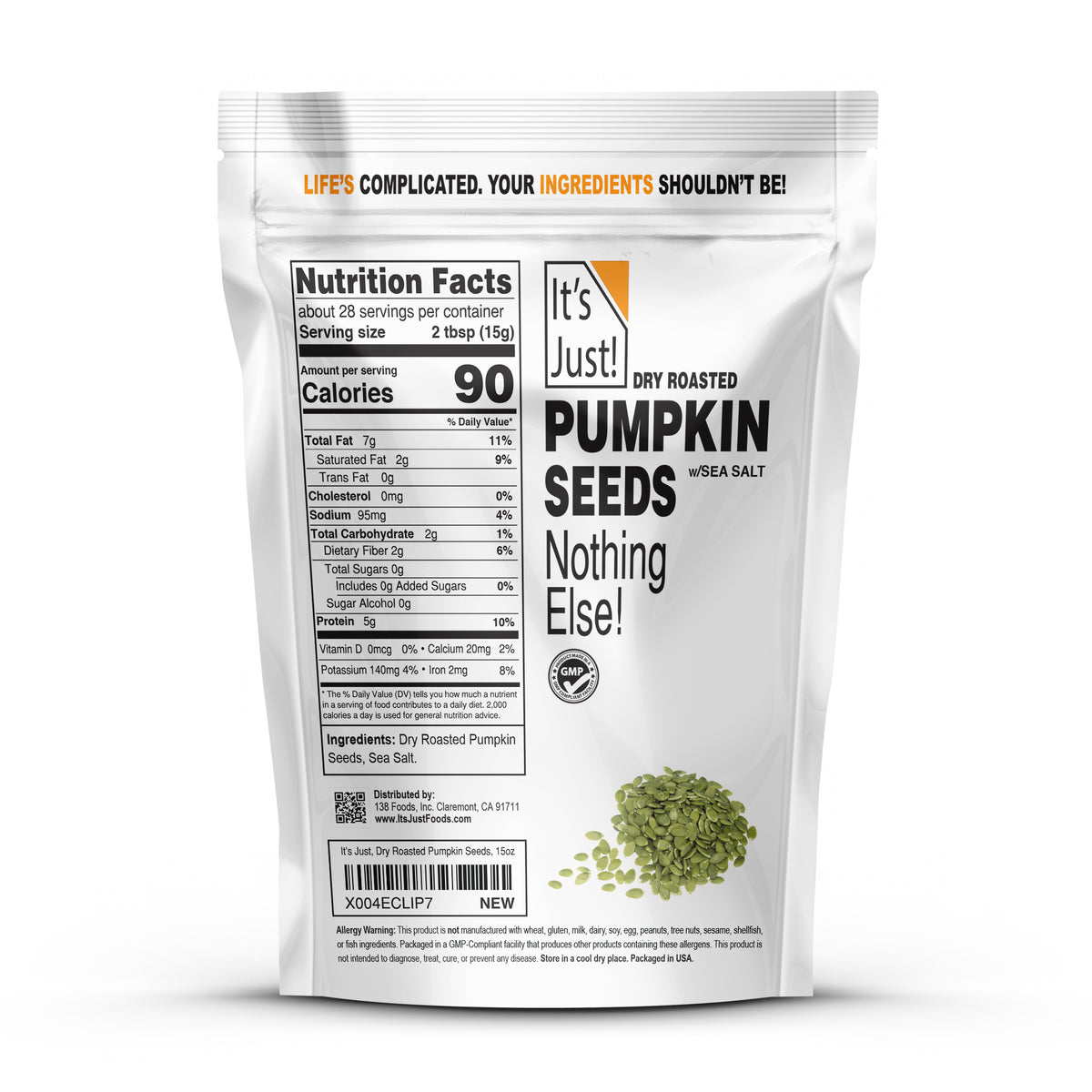 It's Just! - Dry Roasted Pumpkin Seeds