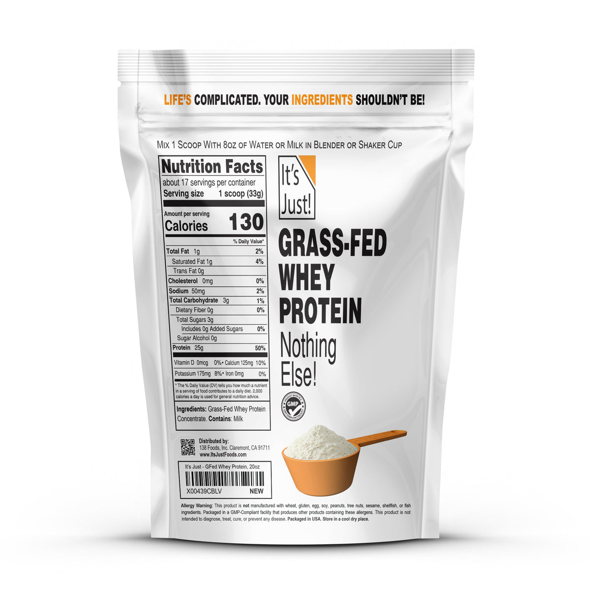 It's Just! - Grass-Fed Whey Protein Concentrate