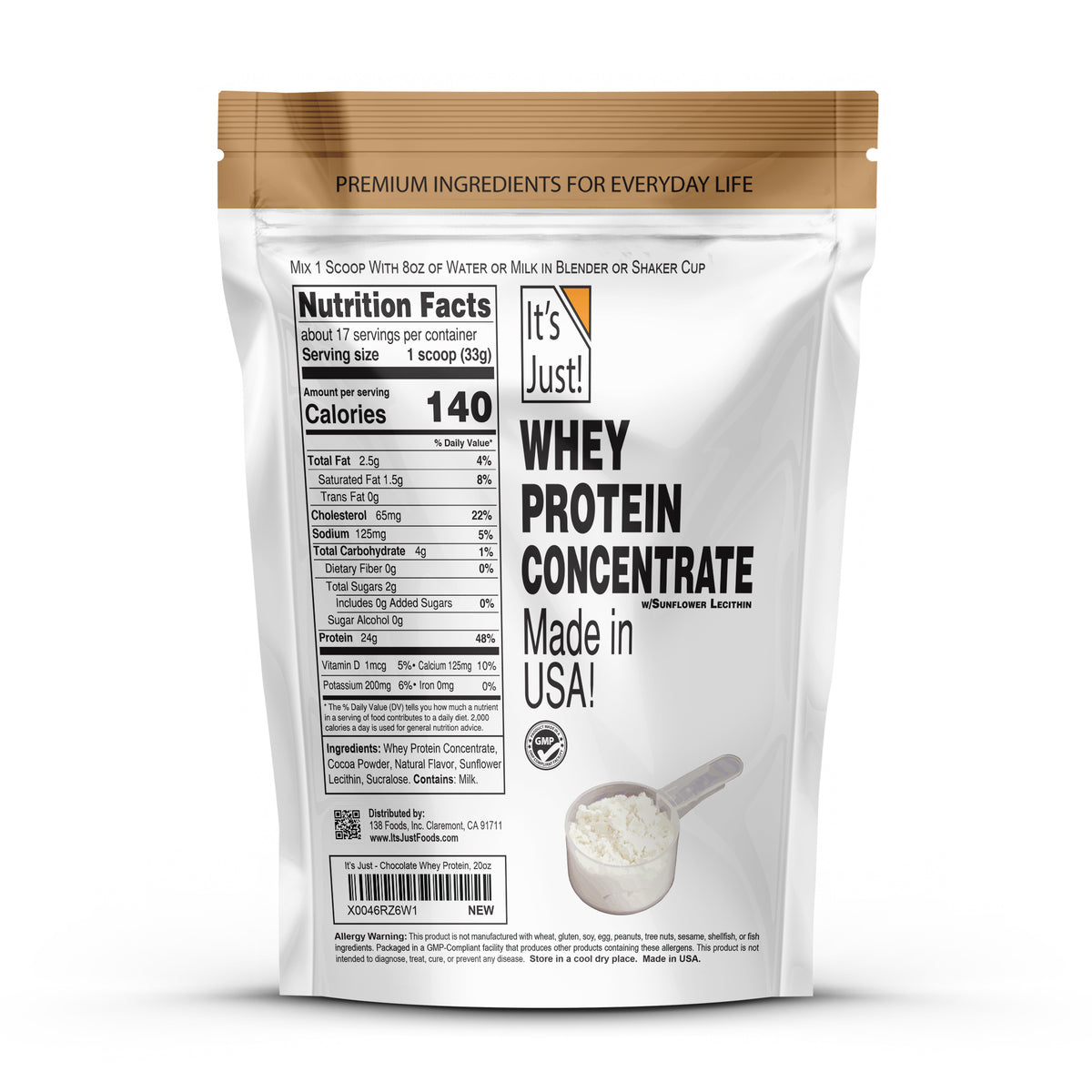 It's Just! - Whey Protein Concentrate, Chocolate