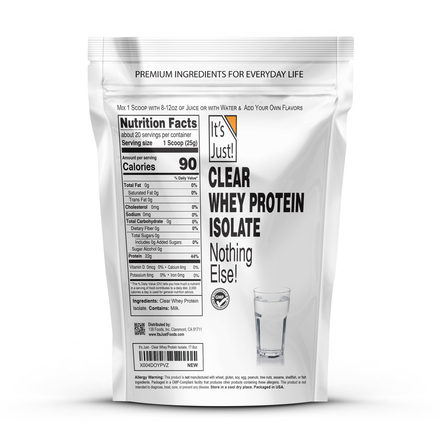 It's Just!	- Clear Whey Protein Isolate