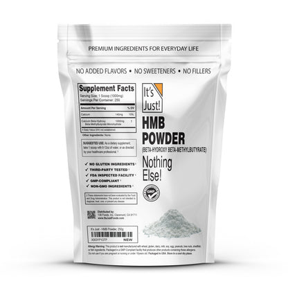 It's Just! - HMB (Beta-Hydroxy Beta-Methylbutyrate) Powder