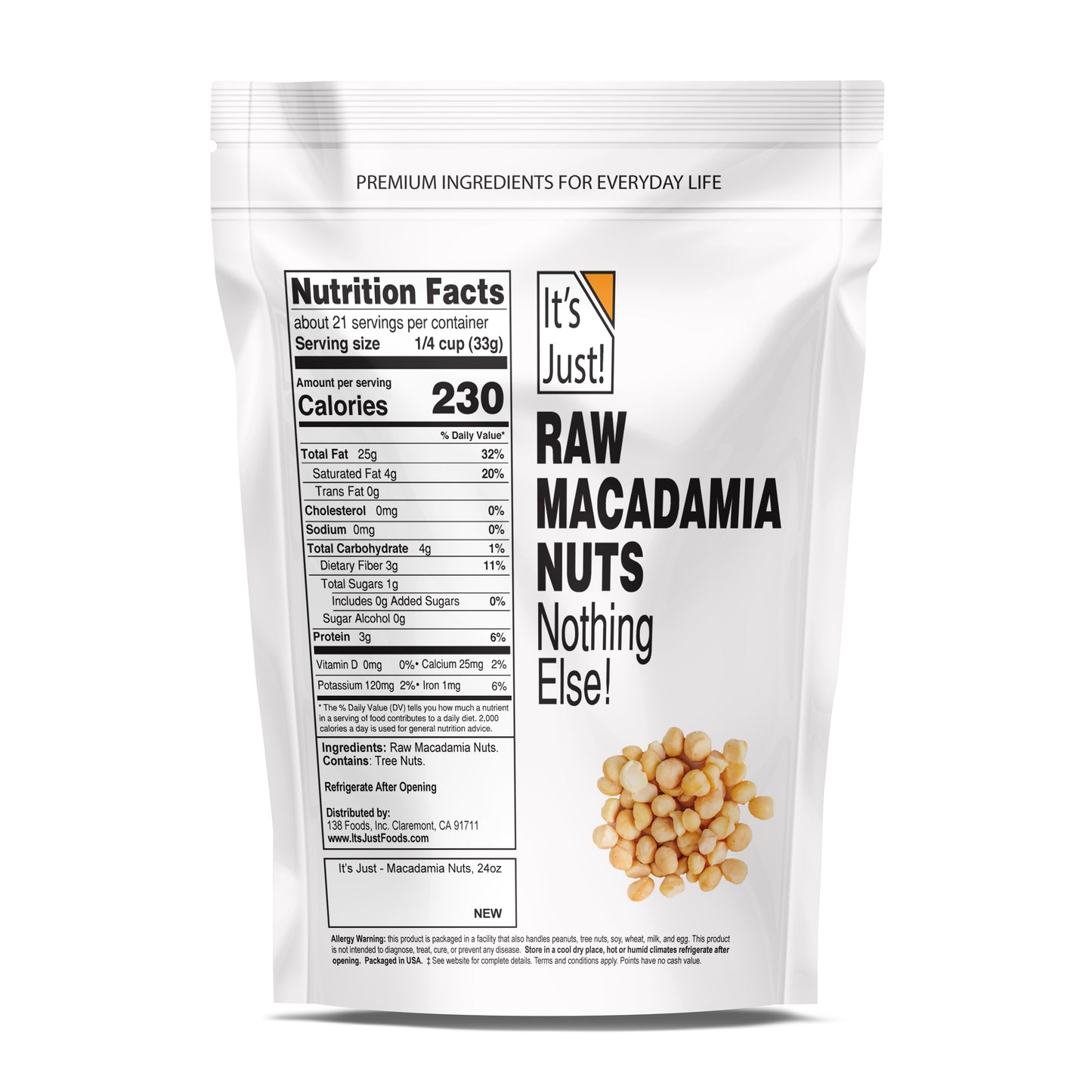 It's Just! - Raw Macadamia Nuts