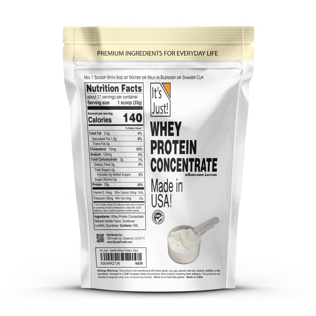 It's Just! - Whey Protein Concentrate, Vanilla