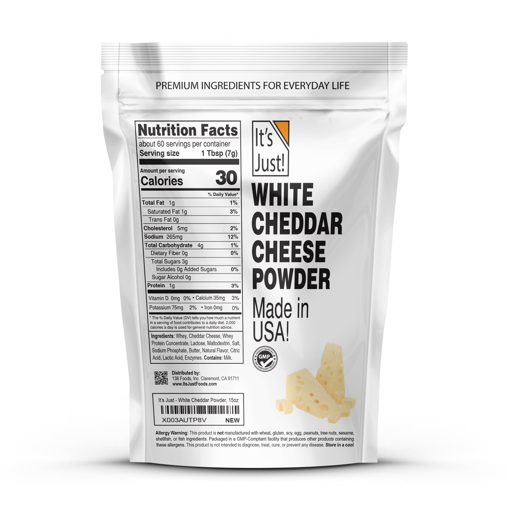 It's Just! - White Cheddar Cheese Powder