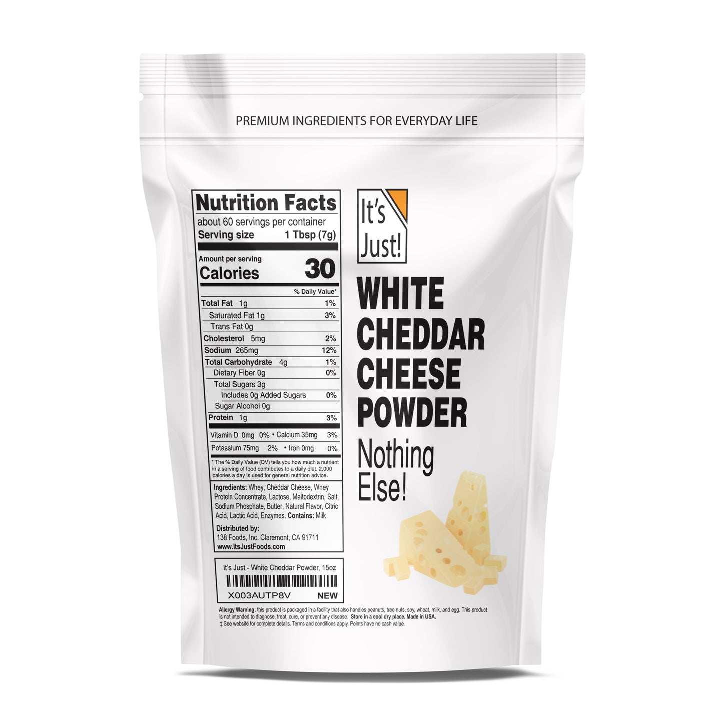 It's Just! - White Cheddar Cheese Powder