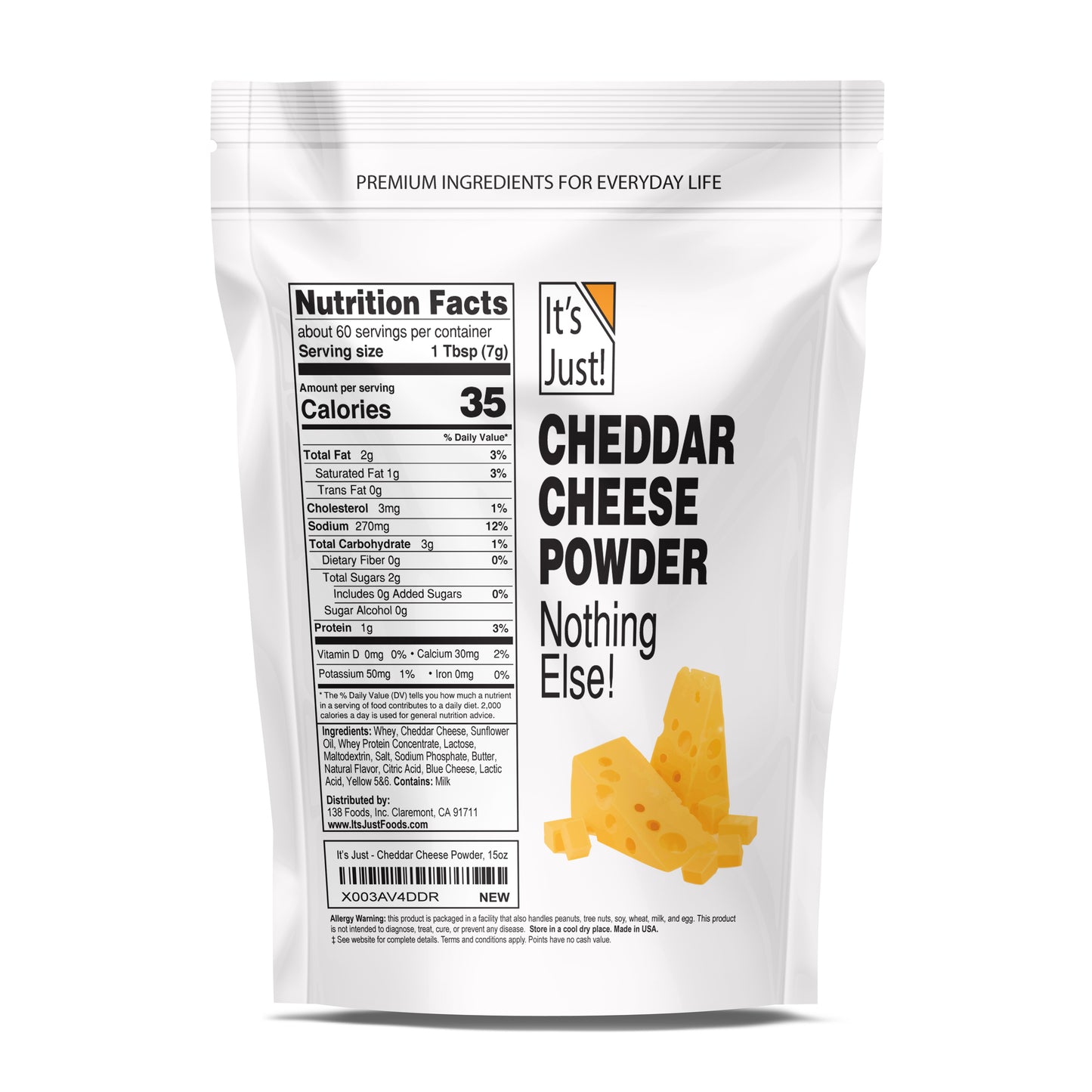 It's Just! - Yellow Cheddar Cheese Powder