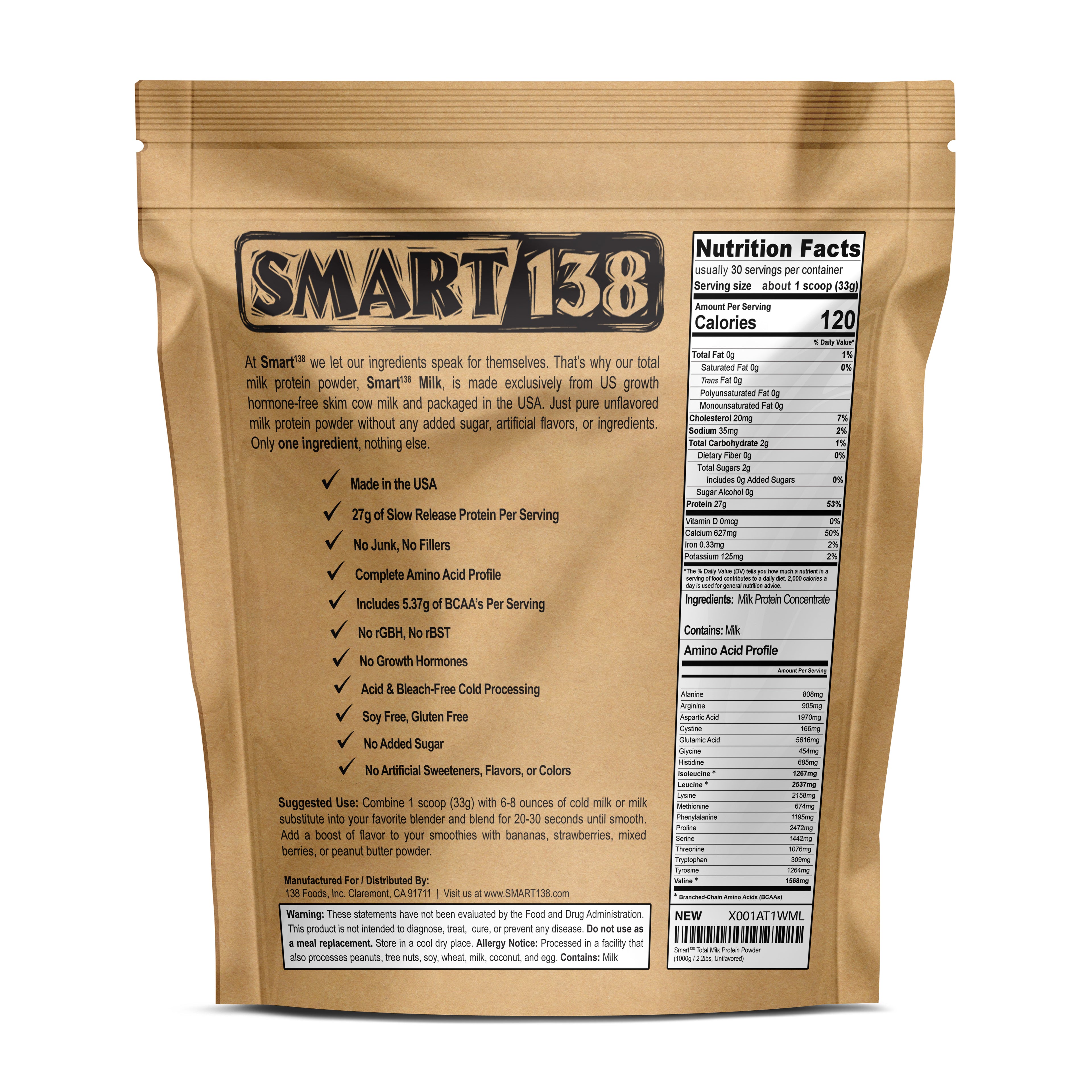 Total Milk Protein - 138 Food, Inc