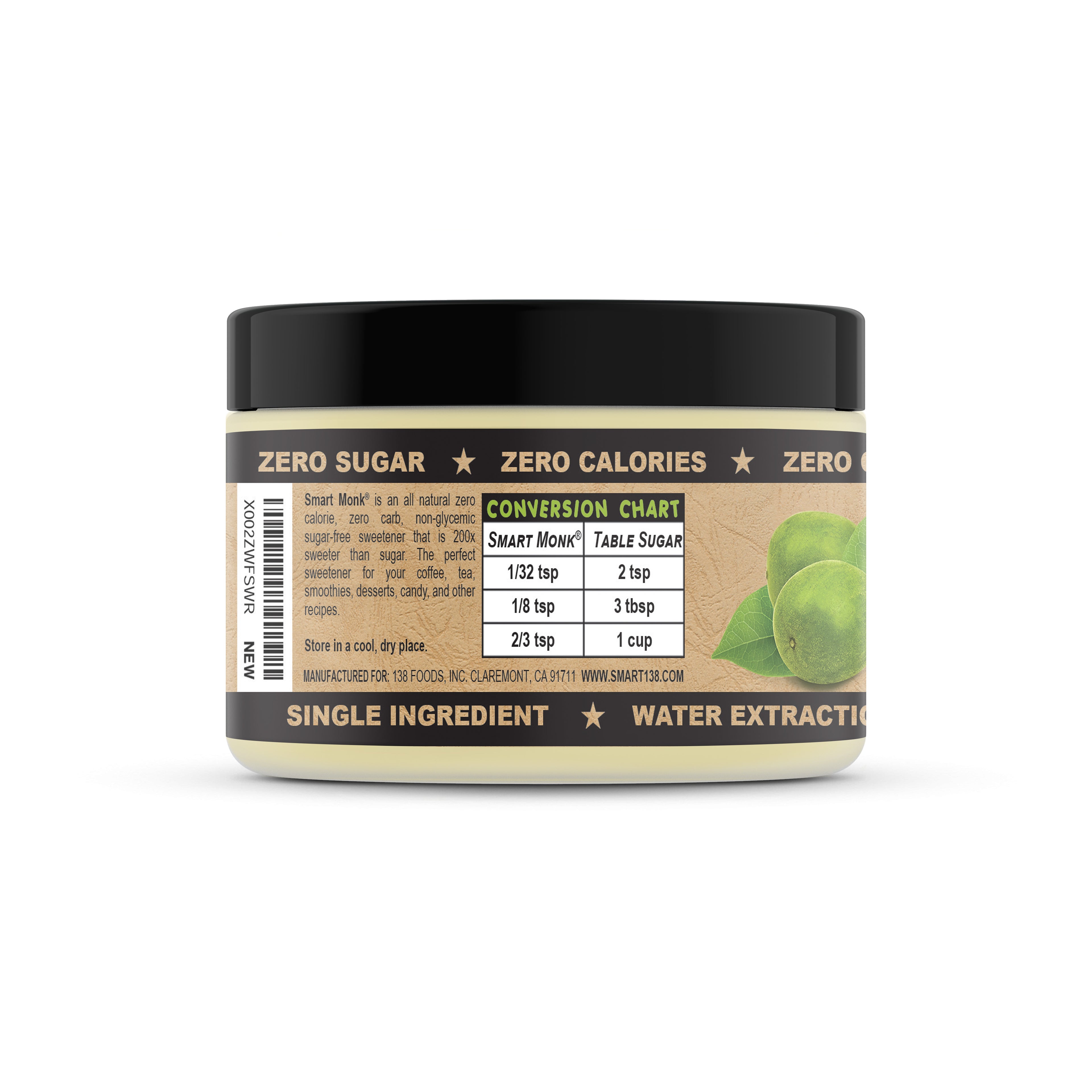 Smart Monk, 100% Monkfruit Extract, 3oz - 138 Foods, Inc
